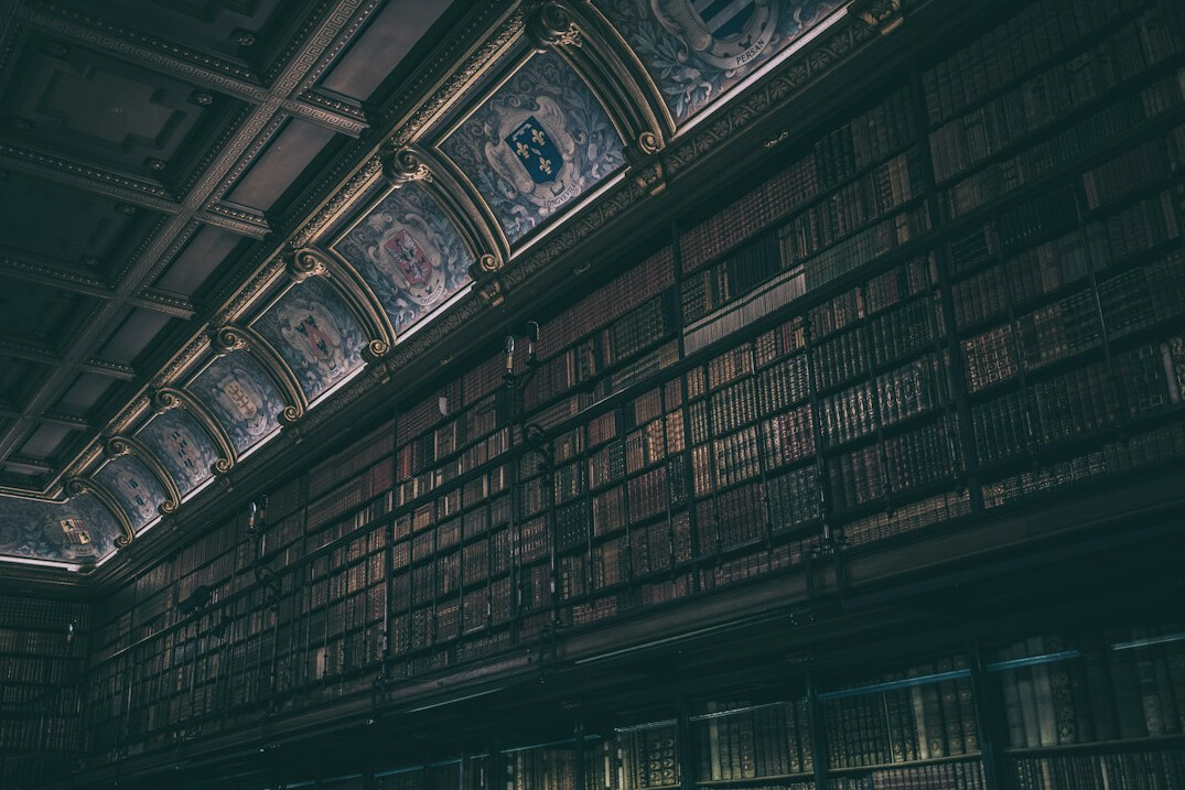 library with old books
